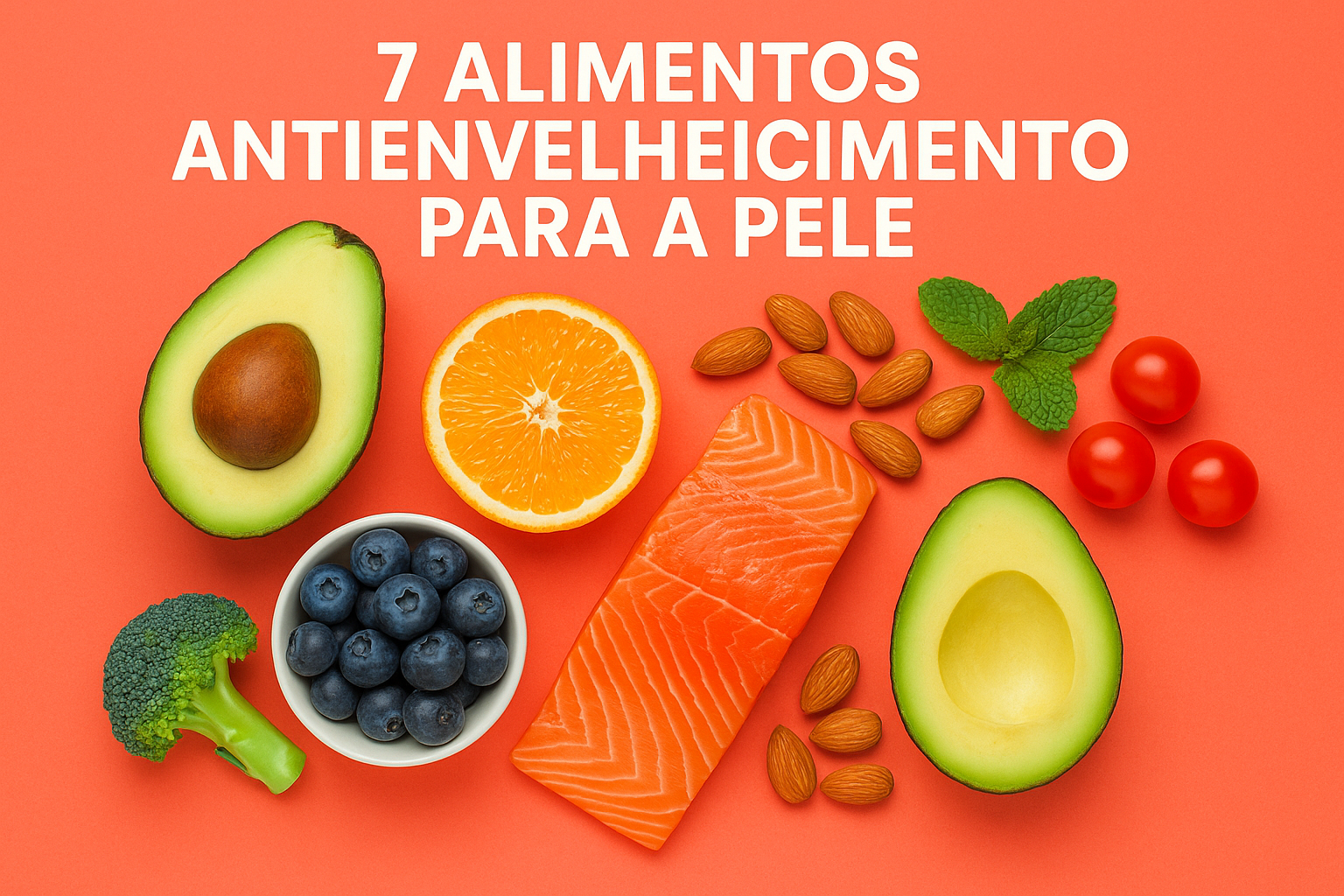 7 Alimentos que previnem o envelhecimento da Pele