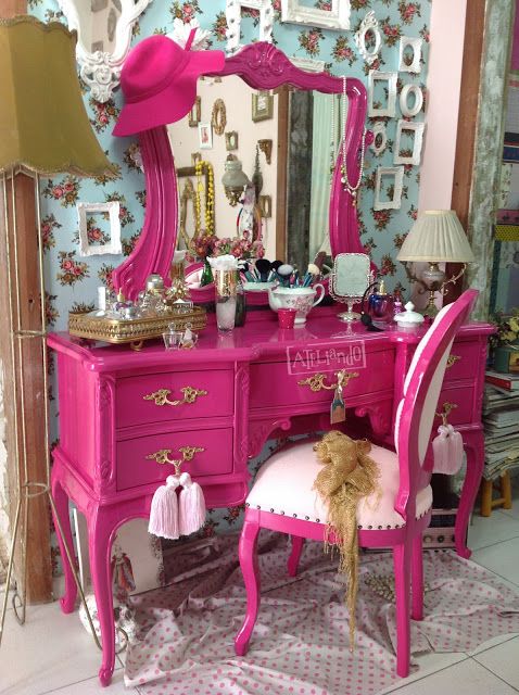 penteadeira rustica pink #decoration #decoração