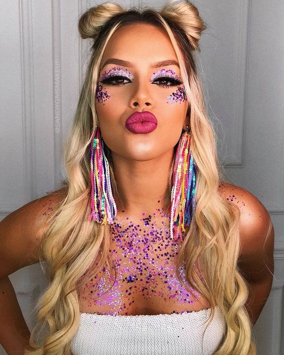maquiagem-com-glitter-makeup-carnaval