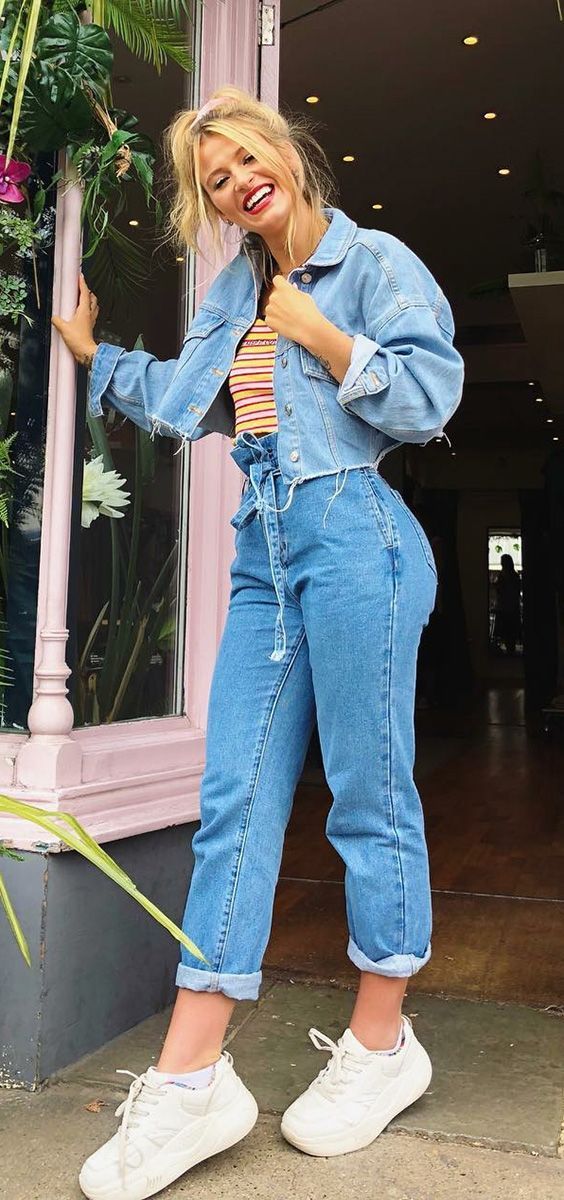 ideias de looks com jaqueta jeans 
