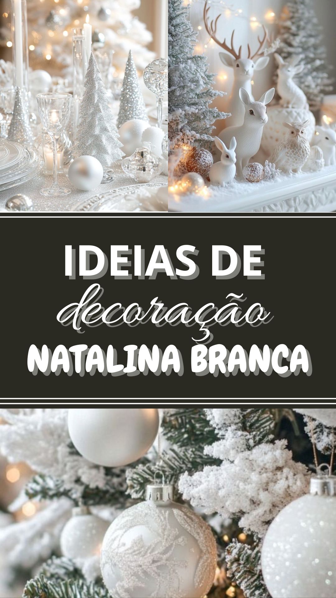 Ideias de decoração Natalina branca e elegantes