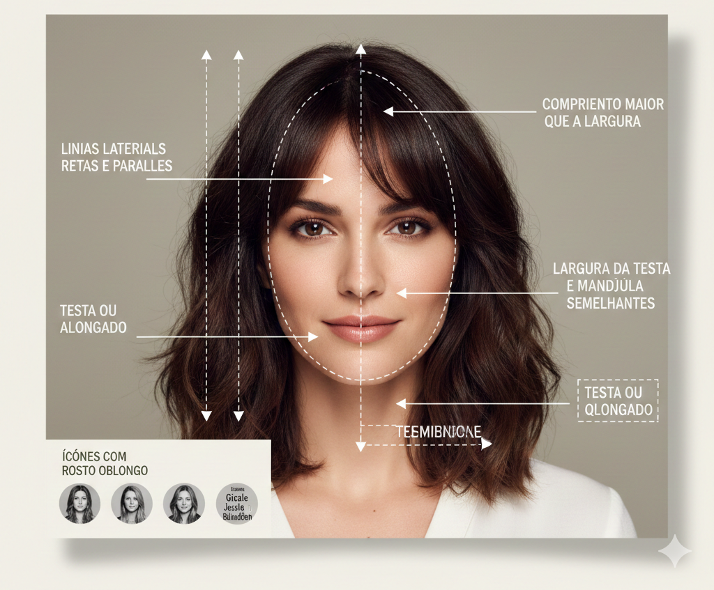 Rosto Oblongo: O que é ? E como ressaltar sua beleza