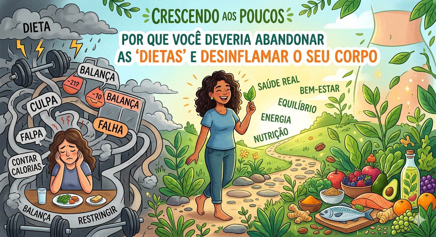 Por que você deveria abandonar as ‘dietas’ e desinflamar o seu corpo