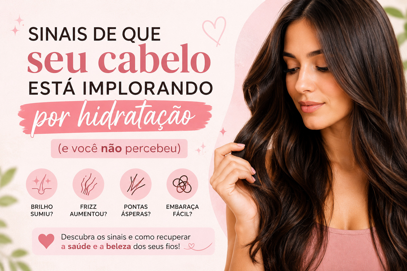 Sinais de que seu cabelo está implorando por hidratação (e você não percebeu)