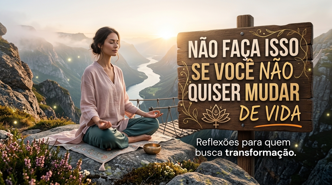 Não faça isso se você não quiser mudar de vida